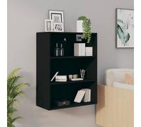 vidaXL Armario colgante de pared negro 69,5x32,5x90 cm