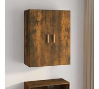 vidaXL Armario colgante de pared roble ahumado 69,5x34x90 cm