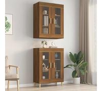 vidaXL Armario de Pared Colgante Mueble Aparador Almacenamiento Oficina Sala de Estar Dormitorio Estante Flotante Salón Decoración Marrón Roble