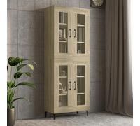 vidaXL Armario colgante de pared roble Sonoma 69,5x34x90 cm Marrón