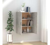 vidaXL Armario colgante vitrina flotante contrachapado gris hormigón 69,5x34x90 cm