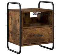 vidaXL Armario Colgante para la Mesa de Noche Roble Ahumado