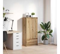 vidaXL Armario con cajón roble Artisan 55,5x34x119,5 cm