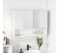 vidaXL Armario con Espejo 80 x 17 x 55 cm Madera de ingeniería