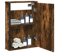 vidaXL Armario con Espejo baño Madera Roble Ahumado 42x12x60 cm