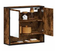 vidaXL Armario con espejo baño madera roble ahumado 65x20x60 cm