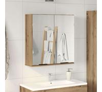 vidaXL Armario con espejo baño madera roble artisan 64x20x66,5 cm