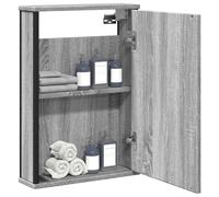 vidaXL Armario con espejo de baño madera gris Sonoma 42x12x60 cm