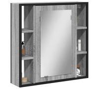 vidaXL Armario con Espejo de baño Madera Gris Sonoma 60x16x60 cm