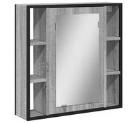 vidaXL Armario con Espejo de baño Madera Gris Sonoma 60x16x60 cm