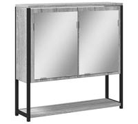 vidaXL Armario con Espejo de baño Madera Gris Sonoma 60x16x60 cm