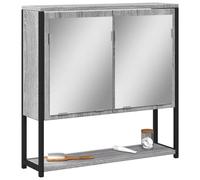vidaXL Armario con Espejo de baño Madera Gris Sonoma 60x16x60 cm