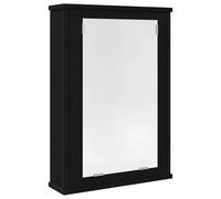 vidaXL Armario para baño con espejo madera roble negro 42x12x60 cm