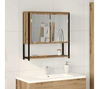 vidaXL Armario con Espejo Roble artisan 60 x 16 x 60 cm