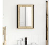 vidaXL Espejo con armario Sonoma, 42 x 12 x 60 cm, fabricado en material de madera