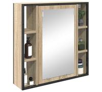 vidaXL Armario con Espejo Roble Sonoma 60 x 16 x 60 cm | Esta unidad de tocador moderna se ve increíble y se adapta a diferentes estilos de decoración,
