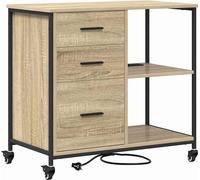 vidaXL: Armario con estación de carga, 76 x 41 x 72 cm, fabricado en material de madera