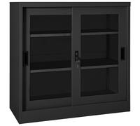 vidaXL Armario con puerta corredera acero antracita 90x40x90 cm