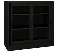 vidaXL Armario con puerta corredera acero negro 90x40x90 cm