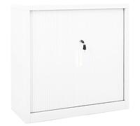 vidaXL Armario con puerta corredera Oficina/Estudio Archivo, robusto acero blanco 90x40x90 cm