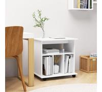 vidaXL Armario con ruedas madera contrachapada blanco 60x45x60 cm