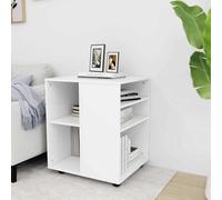 vidaXL Armario con ruedas madera contrachapada blanco 60x53x72 cm