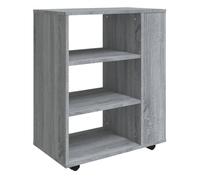 vidaXL Armario con ruedas madera contrachapada gris Sonoma 60x35x75 cm