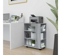 vidaXL Armario con ruedas madera contrachapada gris Sonoma 60x35x75 cm