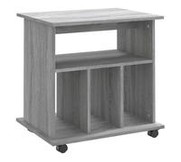 vidaXL Armario con ruedas madera contrachapada gris Sonoma 60x45x60 cm
