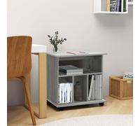 vidaXL Armario con ruedas madera contrachapada gris Sonoma 60x45x60 cm