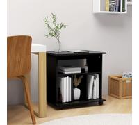 vidaXL Armario con ruedas madera contrachapada negro 60x45x60 cm