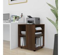 vidaXL Armario con ruedas madera contrachapada roble marrón 60x53x72cm