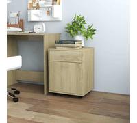 vidaXL Armario con ruedas madera contrachapada roble Sonoma 45x38x54cm