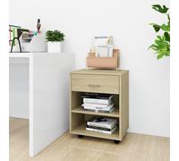 vidaXL Armario con ruedas madera contrachapada roble Sonoma 46x36x59cm