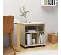 vidaXL Armario con ruedas madera contrachapada roble Sonoma 60x45x60cm