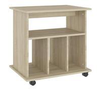 Vidaxl armario con ruedas madera contrachapada roble sonoma 60x45x60cm