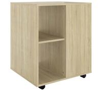 vidaXL Armario rodante cajonera estantería en contrachapada Roble Sonoma 60x53x72 cm