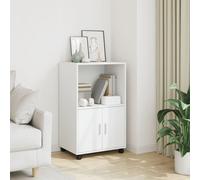 vidaXL Armario con ruedas madera de ingeniería blanco 55x40x91 cm