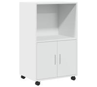 vidaXL Armario con Ruedas Madera de ingeniería Blanco 55x40x91 cm