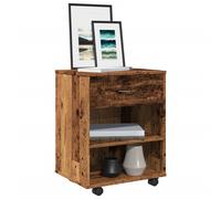 vidaXL Armario con ruedas madera de ingeniería envejecida 46x36x59 cm