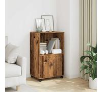 vidaXL Armario con ruedas madera de ingeniería envejecida 55x40x91 cm