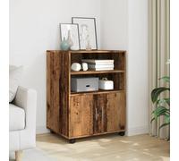 vidaXL Armario con ruedas madera de ingeniería envejecida 60x48x81 cm