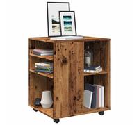 vidaXL Armario con ruedas madera de ingeniería envejecida 60x53x72 cm