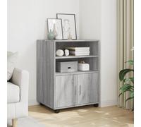 vidaXL Armario con ruedas madera de ingeniería gris Sonoma 60x48x81 cm