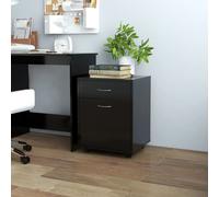 vidaXL Armario con ruedas madera de ingeniería negro 45x38x54 cm