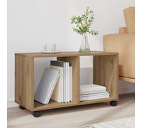 vidaXL Armario con Ruedas Madera ingeniería artisian 72x33x42,5 cm, Armario rodante, Armario de Almacenamiento con Ruedas, Armario de Oficina