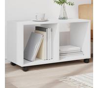 vidaXL Armario de almacenamiento con ruedas madera de ingeniería blanco 72x33x42,5 cm
