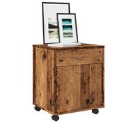 vidaXL Armario con ruedas madera ingeniería envejecida 45x38x54 cm