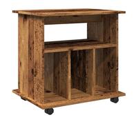 vidaXL Armario con ruedas madera ingeniería envejecida 60x45x60 cm