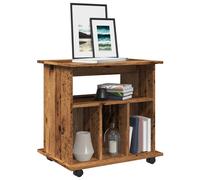 vidaXL Armario con ruedas madera ingeniería envejecida 60x45x60 cm